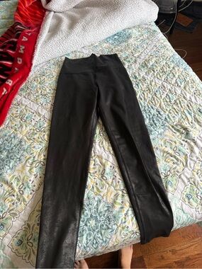 aerie Black Faux-Leather Leggings